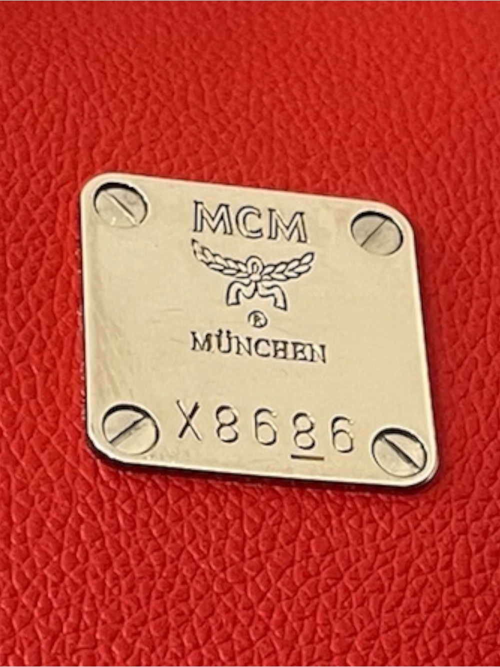 MCM Authentic Red Leather Boston Bag - Picture 8 of 12